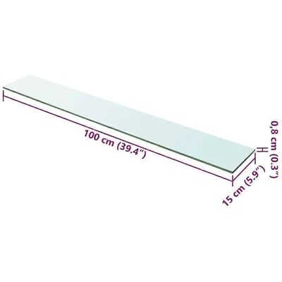 vidaXL Lasinen hylly 100x15 cm - Turvallinen karkaistu lasi vidaXL Lasinen hylly 100x15 cm - Turvallinen karkaistu lasi