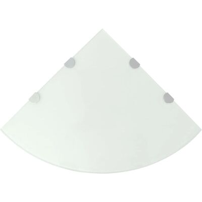 Étagère d'angle en verre trempé blanc VidaXL - Étagère - Publicité Étagère d'angle en verre trempé blanc VidaXL - Étagère - Publicité