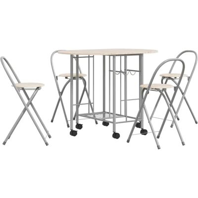 vidaXL Opvouwbare Eethoek Set - MDF Keukenmeubilair vidaXL Opvouwbare Eethoek Set - MDF Keukenmeubilair