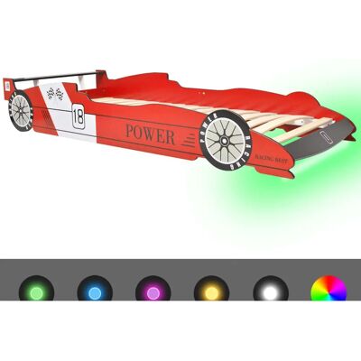 vidaXL Kinderbett mit LED - Rennwagen-Design, 90x200 cm vidaXL Kinderbett mit LED - Rennwagen-Design, 90x200 cm