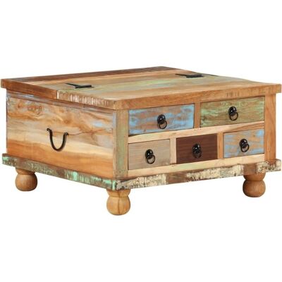 vidaXL Couchtisch aus recyceltem Holz - 70x70x38 cm - Vintage Stil vidaXL Couchtisch aus recyceltem Holz - 70x70x38 cm - Vintage Stil