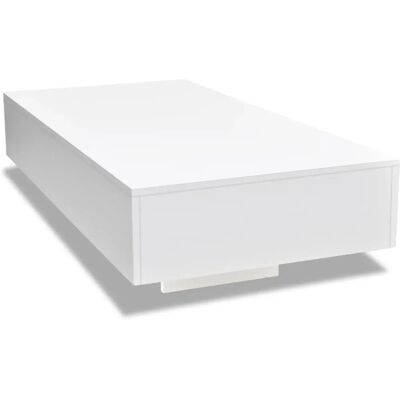 vidaXL Witte Hoogglans Moderne Salontafel - Salontafel vidaXL Witte Hoogglans Moderne Salontafel - Salontafel