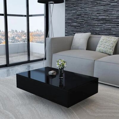 vidaXL Couchtisch Hochglanz Schwarz - Wohnzimmermöbel vidaXL Couchtisch Hochglanz Schwarz - Wohnzimmermöbel