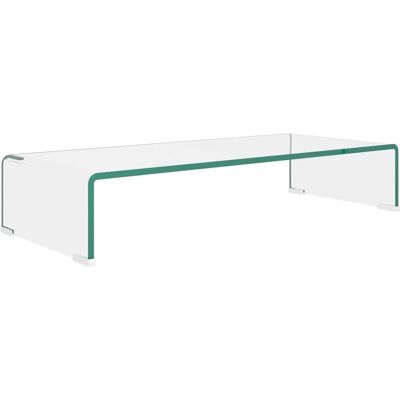 vidaXL TV-Ständer/Monitorerhöhung - Klarglas 70x30x13cm - TV-Ständer/Monitorerhöhung vidaXL TV-Ständer/Monitorerhöhung - Klarglas 70x30x13cm - TV-Ständer/Monitorerhöhung