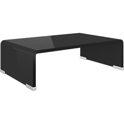 vidaXL Support TV en Verre Noir & Moniteur Élévateur - Type de TV - Publicité vidaXL Support TV en Verre Noir & Moniteur Élévateur - Type de TV - Publicité