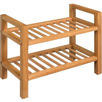 Nnevl Drewniana Półka na Buty z 2 Półkami - Mebel na Buty Nnevl Drewniana Półka na Buty z 2 Półkami - Mebel na Buty