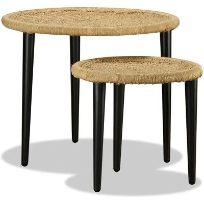 vidaXL Couchtisch-Set Natur Jute - Kaffeetisch-Set vidaXL Couchtisch-Set Natur Jute - Kaffeetisch-Set