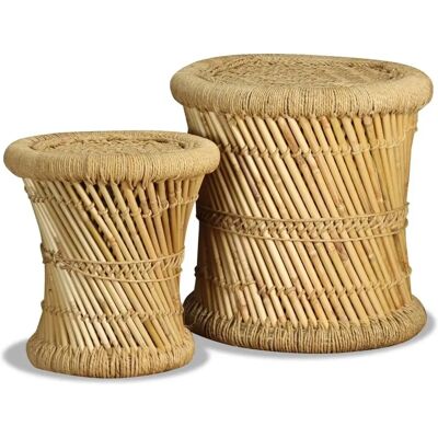 vidaXL 2 kappaletta bambutikalusteita luonnollisella joutilaisella vidaXL 2 kappaletta bambutikalusteita luonnollisella joutilaisella