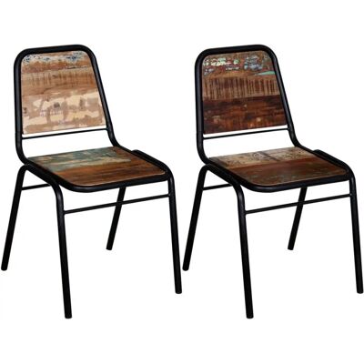 vidaXL 244246 Vintage Gerecycled Houten Eetkamerstoel - Stoel vidaXL 244246 Vintage Gerecycled Houten Eetkamerstoel - Stoel