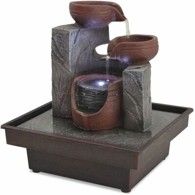 vidaXL Innendurchflussbrunnen mit LED - Entspannende Wasserquelle vidaXL Innendurchflussbrunnen mit LED - Entspannende Wasserquelle