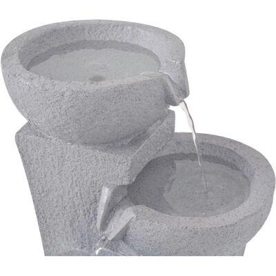vidaXL Wasserfontäne mit LED-Beleuchtung - Grau vidaXL Wasserfontäne mit LED-Beleuchtung - Grau
