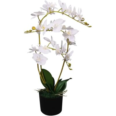 vidaXL Künstliche Orchidee - 65 cm Weiß - Dekoration vidaXL Künstliche Orchidee - 65 cm Weiß - Dekoration