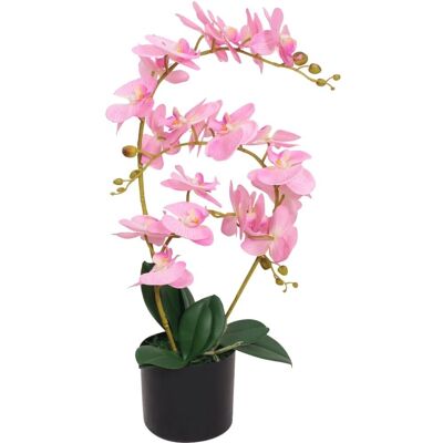 vidaXL Kunstmatige orchidee met pot roze - Kunstmatige orchidee vidaXL Kunstmatige orchidee met pot roze - Kunstmatige orchidee