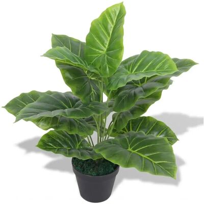 vidaXL Künstliche Taro-Pflanze mit Topf 45 cm Grün - Kunstpflanze vidaXL Künstliche Taro-Pflanze mit Topf 45 cm Grün - Kunstpflanze