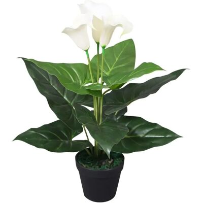 vidaXL Kunstlelie Plant 45cm Wit - Kunstlelie Plant vidaXL Kunstlelie Plant 45cm Wit - Kunstlelie Plant