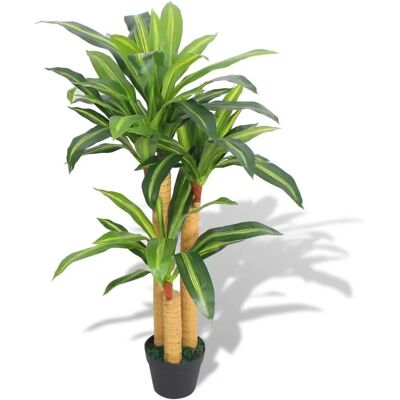 vidaXL Künstliche Dracaena Pflanze mit Topf - 100 cm - Kunstpflanze vidaXL Künstliche Dracaena Pflanze mit Topf - 100 cm - Kunstpflanze
