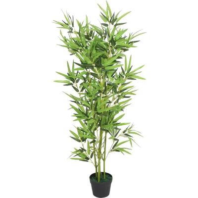 vidaXL Künstlicher Bambus mit Topf 120cm Grün - Kunstpflanze vidaXL Künstlicher Bambus mit Topf 120cm Grün - Kunstpflanze