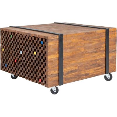 vidaXL Teak Bijzettafel - 60x60x38 cm - Woonkamer Meubilair vidaXL Teak Bijzettafel - 60x60x38 cm - Woonkamer Meubilair