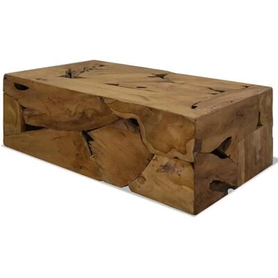 vidaXL Echtes Teak-Couchtisch - 90x50x30cm Braun - Wohnzimmermöbel vidaXL Echtes Teak-Couchtisch - 90x50x30cm Braun - Wohnzimmermöbel