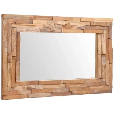vidaXL Teak Decoratief Spiegel 90x60cm - Decor vidaXL Teak Decoratief Spiegel 90x60cm - Decor
