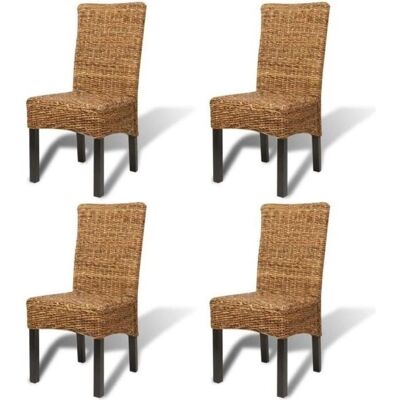 Maisonchic Krzesła mango i abaca - zestaw 4 Maisonchic Krzesła mango i abaca - zestaw 4