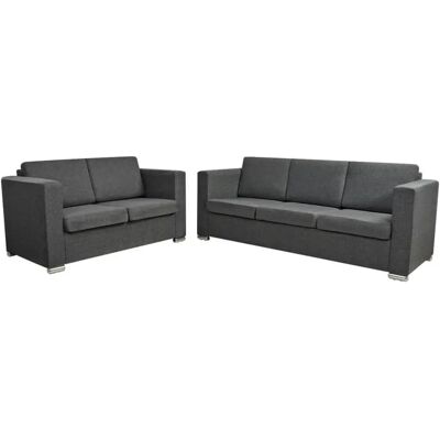 vidaXL Sofa 2-3 Sitzer Dunkelgrau - Sofaset vidaXL Sofa 2-3 Sitzer Dunkelgrau - Sofaset