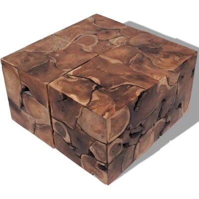 vidaXL 4 Stück Teakhocker-Set - Rustik Stil Vielzweckmöbel vidaXL 4 Stück Teakhocker-Set - Rustik Stil Vielzweckmöbel
