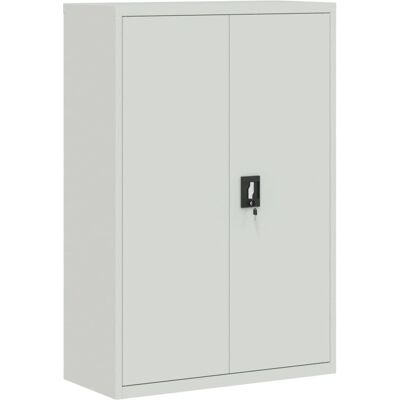 vidaXL Büroschrank 90x40x140cm Stahl Grau Aktenregal Schrank vidaXL Büroschrank 90x40x140cm Stahl Grau Aktenregal Schrank