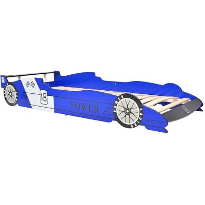 vidaXL Kinder Rennauto Bett 90x200cm Blau vidaXL Kinder Rennauto Bett 90x200cm Blau