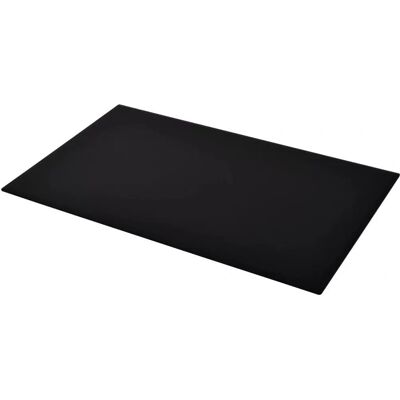 vidaXL Black Rectangular Tempered Glass Tabletop - Tabletop vidaXL Black Rectangular Tempered Glass Tabletop - Tabletop