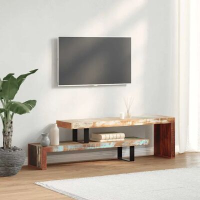 vidaXL Recyceltes Holz TV-Schrank - Vintage-Charme & Verstellbarer Deckel vidaXL Recyceltes Holz TV-Schrank - Vintage-Charme & Verstellbarer Deckel