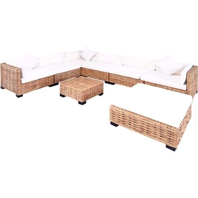 vidaXL Zestaw sof - 27 elementów naturalny rattan vidaXL Zestaw sof - 27 elementów naturalny rattan