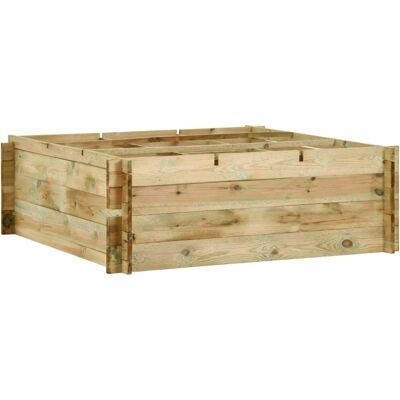 vidaXL cama de plantación de madera de pino 120x120x40cm - Cama de plantación vidaXL cama de plantación de madera de pino 120x120x40cm - Cama de plantación