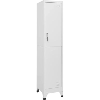vidaXL Schließfachschrank Stahl Grau 38x45x180cm - Locker Cabinet vidaXL Schließfachschrank Stahl Grau 38x45x180cm - Locker Cabinet