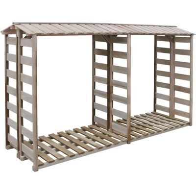VIDAXL Składzik na drewno - Impregnowane sosnowe 300x90x176 cm - Brązowy VIDAXL Składzik na drewno - Impregnowane sosnowe 300x90x176 cm - Brązowy