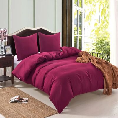 vidaXL Bettwäsche-Set - Burgunderrot - 155×220/80×80 cm - Bettwäsche vidaXL Bettwäsche-Set - Burgunderrot - 155×220/80×80 cm - Bettwäsche