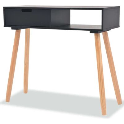 vidaXL Konsoletisch Massives Kiefernholz Schwarz - Konsoletisch vidaXL Konsoletisch Massives Kiefernholz Schwarz - Konsoletisch