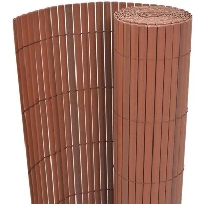 vidaXL Doppelzaun für Garten PVC 90x300 cm Braun - Gartenzaun vidaXL Doppelzaun für Garten PVC 90x300 cm Braun - Gartenzaun
