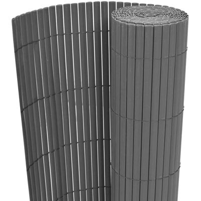vidaXL Doppeltes Gartenzaun PVC 90x300cm Grau Sichtschutz - Gartenzaun vidaXL Doppeltes Gartenzaun PVC 90x300cm Grau Sichtschutz - Gartenzaun