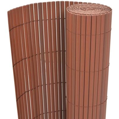 VIDAXL Doppelzaun aus PVC 150x500 cm Braun VIDAXL Doppelzaun aus PVC 150x500 cm Braun