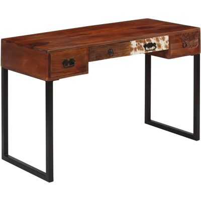 Vida XL Europe B.V. - vidaXL - Madera de palisandro maciza - Cuero - Escritorio Vida XL Europe B.V. - vidaXL - Madera de palisandro maciza - Cuero - Escritorio