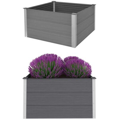 vidaXL Jardín Lecho Elevado WPC 100x100x54cm Gris vidaXL Jardín Lecho Elevado WPC 100x100x54cm Gris