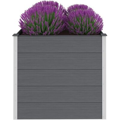 vidaXL Gartenhochbeet WPC 100x100x91 cm Grau - Hochbeet vidaXL Gartenhochbeet WPC 100x100x91 cm Grau - Hochbeet