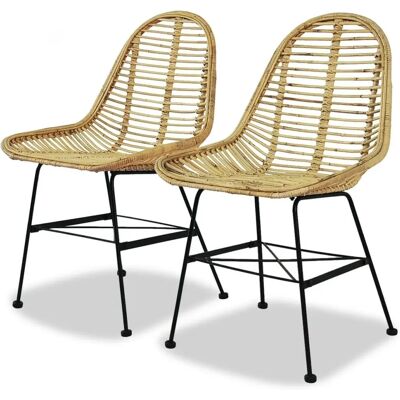 VIDAXL Modell Natürliche Rattan Esszimmerstühle - Esszimmerstühle VIDAXL Modell Natürliche Rattan Esszimmerstühle - Esszimmerstühle