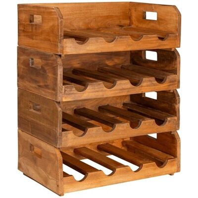 vidaXL 4er Set Weinständer aus Massivholz für 16 Flaschen Recyceltes Holz vidaXL 4er Set Weinständer aus Massivholz für 16 Flaschen Recyceltes Holz