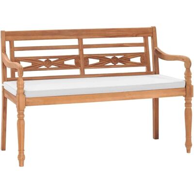 vidaXL Batavia Havebænk med puder - Teak 120cm vidaXL Batavia Havebænk med puder - Teak 120cm