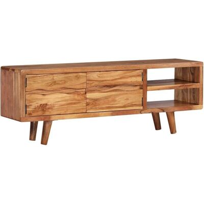 MAISONCHIC - TV-kast 117x30x40 - acacia - gesneden deuren - TV cabinet MAISONCHIC - TV-kast 117x30x40 - acacia - gesneden deuren - TV cabinet
