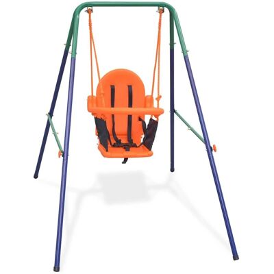 vidaXL Kleinkind-Schaukel mit Sicherheitsgurt Orange - Schaukelset vidaXL Kleinkind-Schaukel mit Sicherheitsgurt Orange - Schaukelset