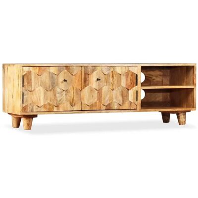 vidaXL Mueble para TV de madera de mango 118x35x40cm - Mueble TV vidaXL Mueble para TV de madera de mango 118x35x40cm - Mueble TV