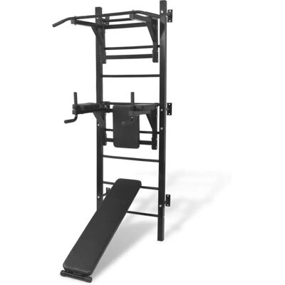 vidaXL Wandmontierte Multifunktionale Fitness Power Tower vidaXL Wandmontierte Multifunktionale Fitness Power Tower